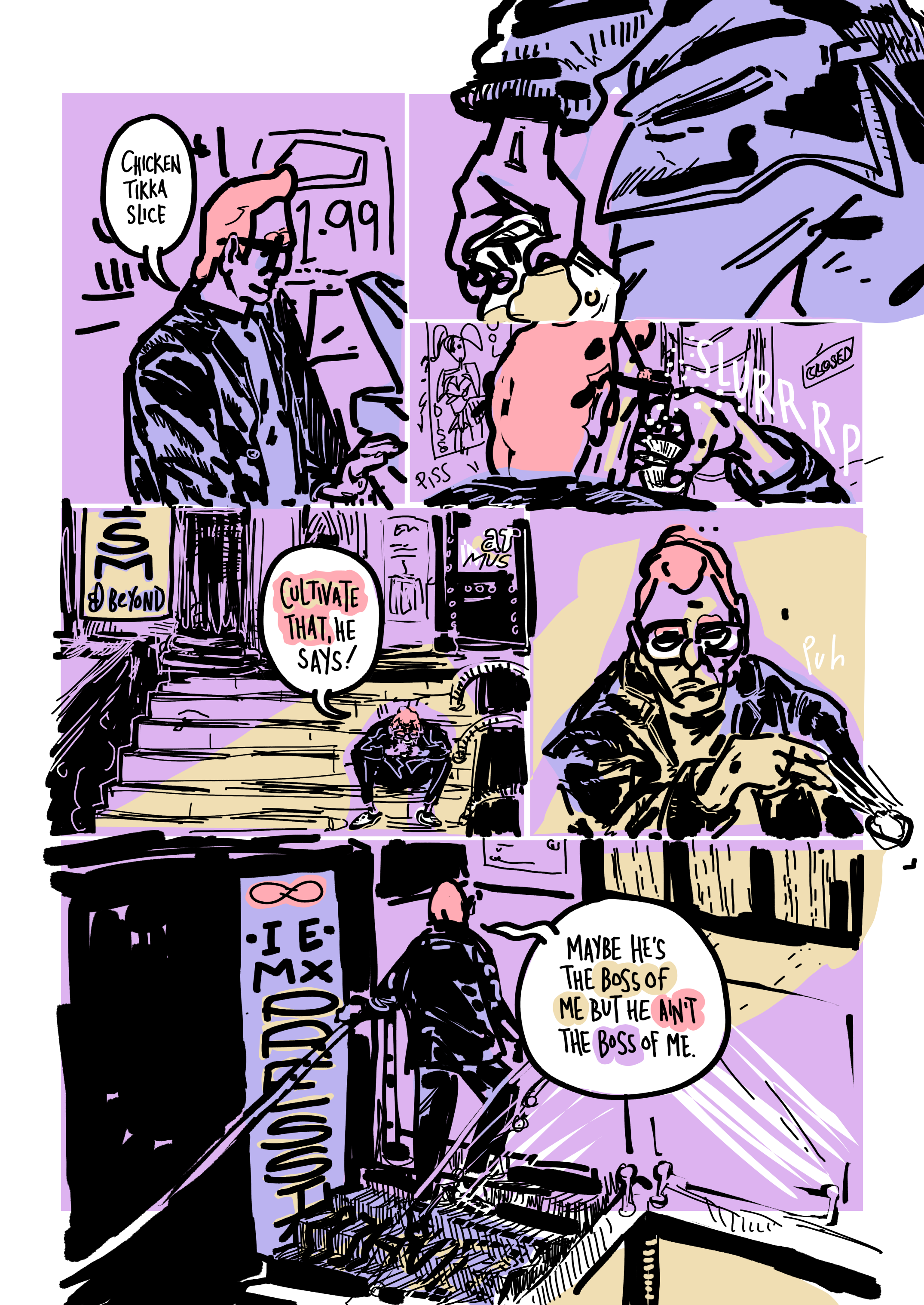 Page 103: Eugene strolls the town