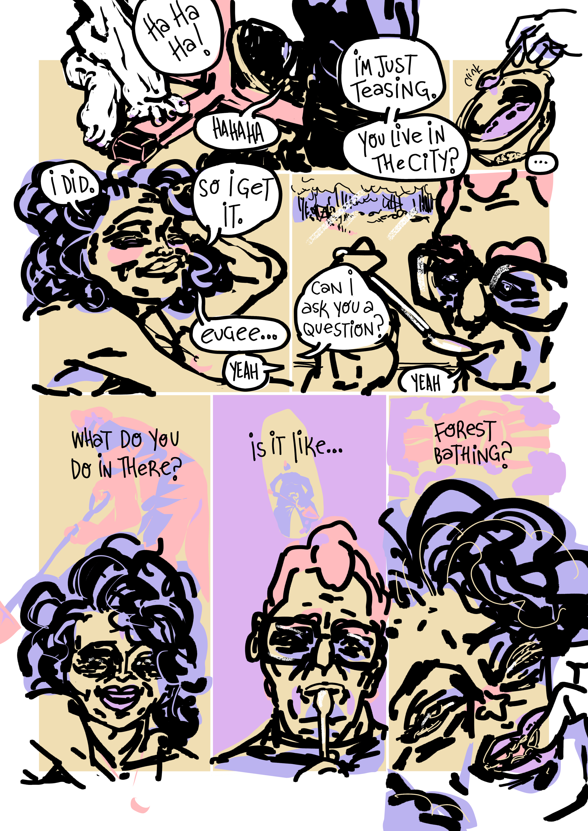 page 14: What does he do out there?