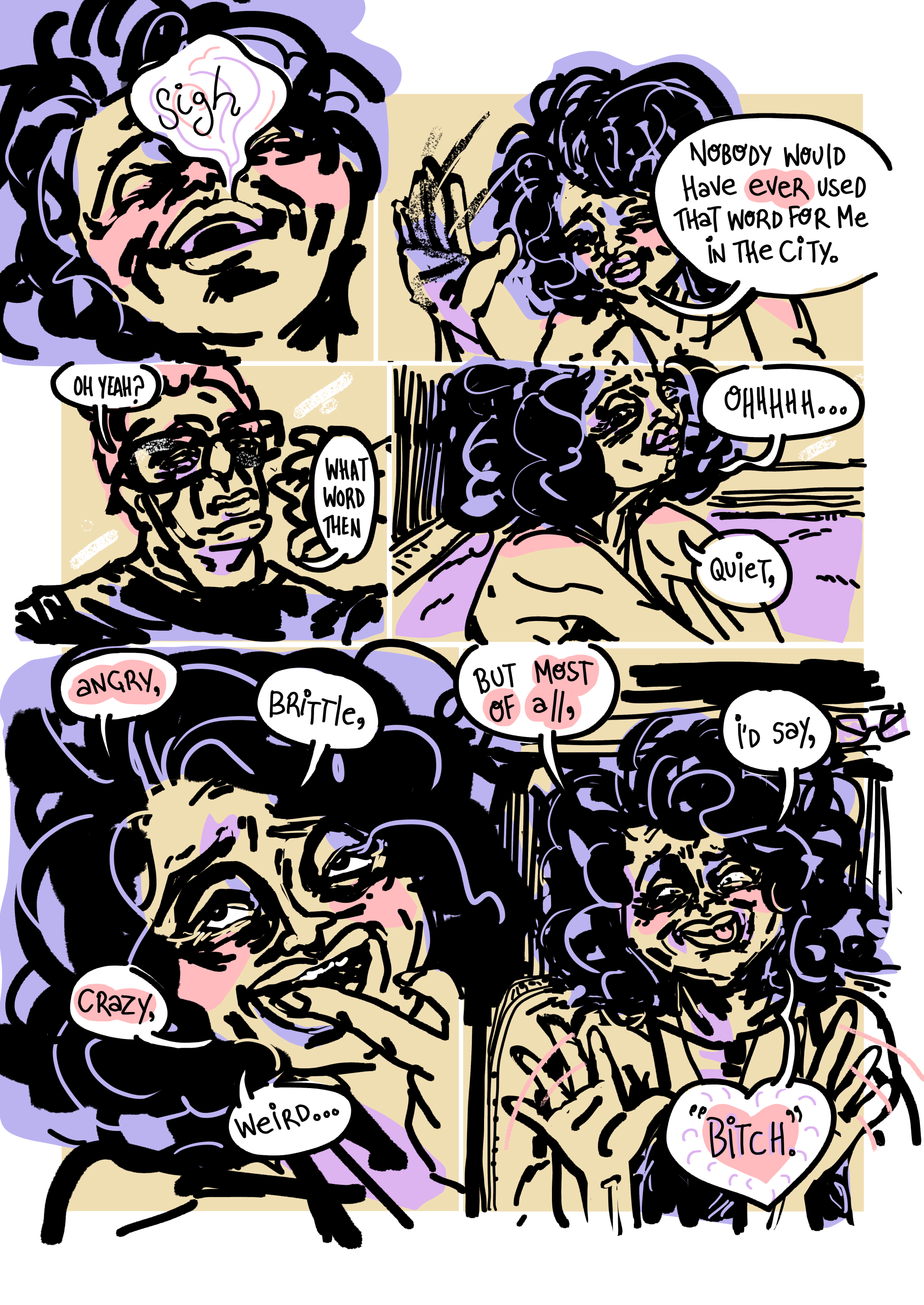 page 18: Ani relays her various labels