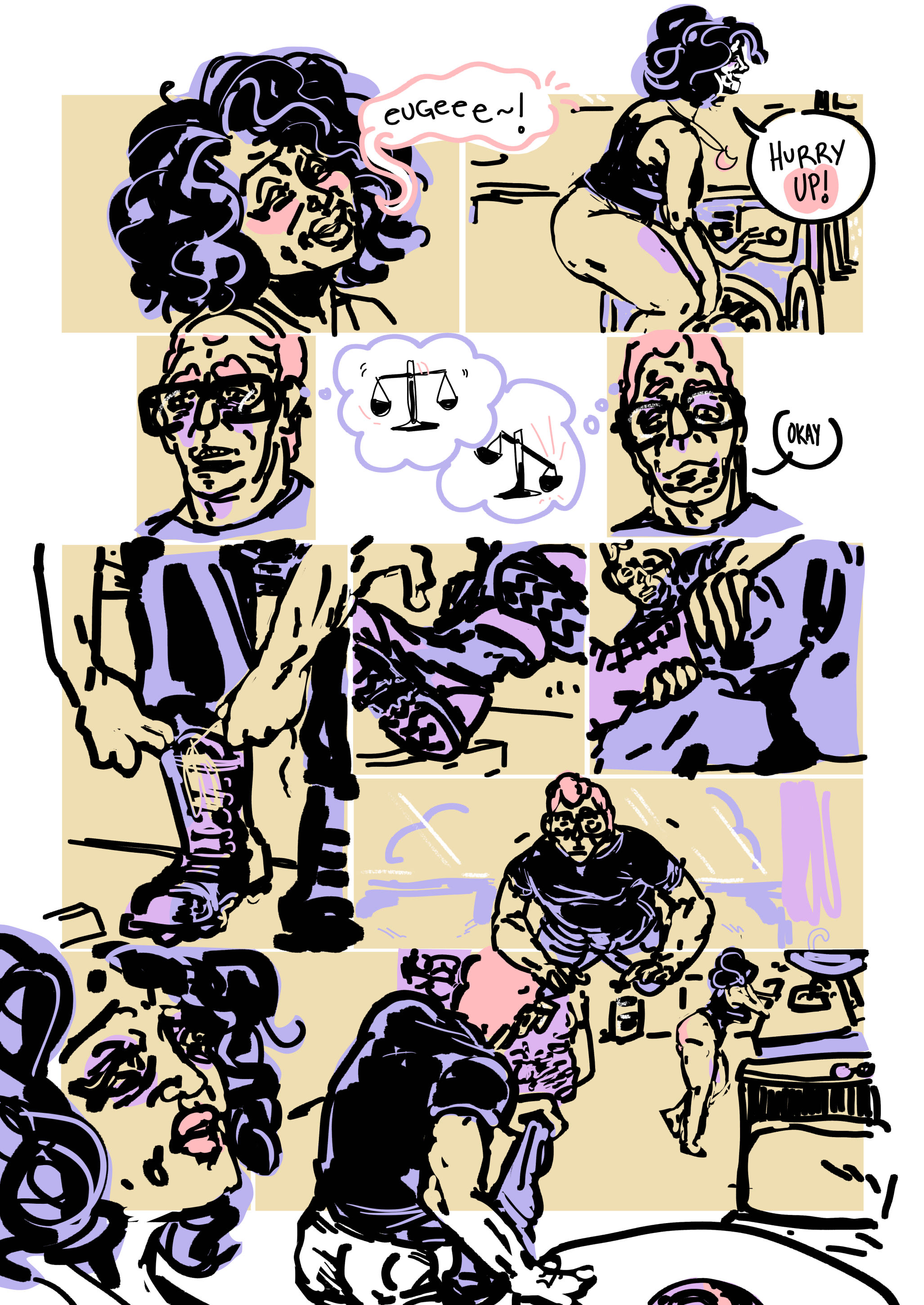 Page 37: Eugene undresses for the wash