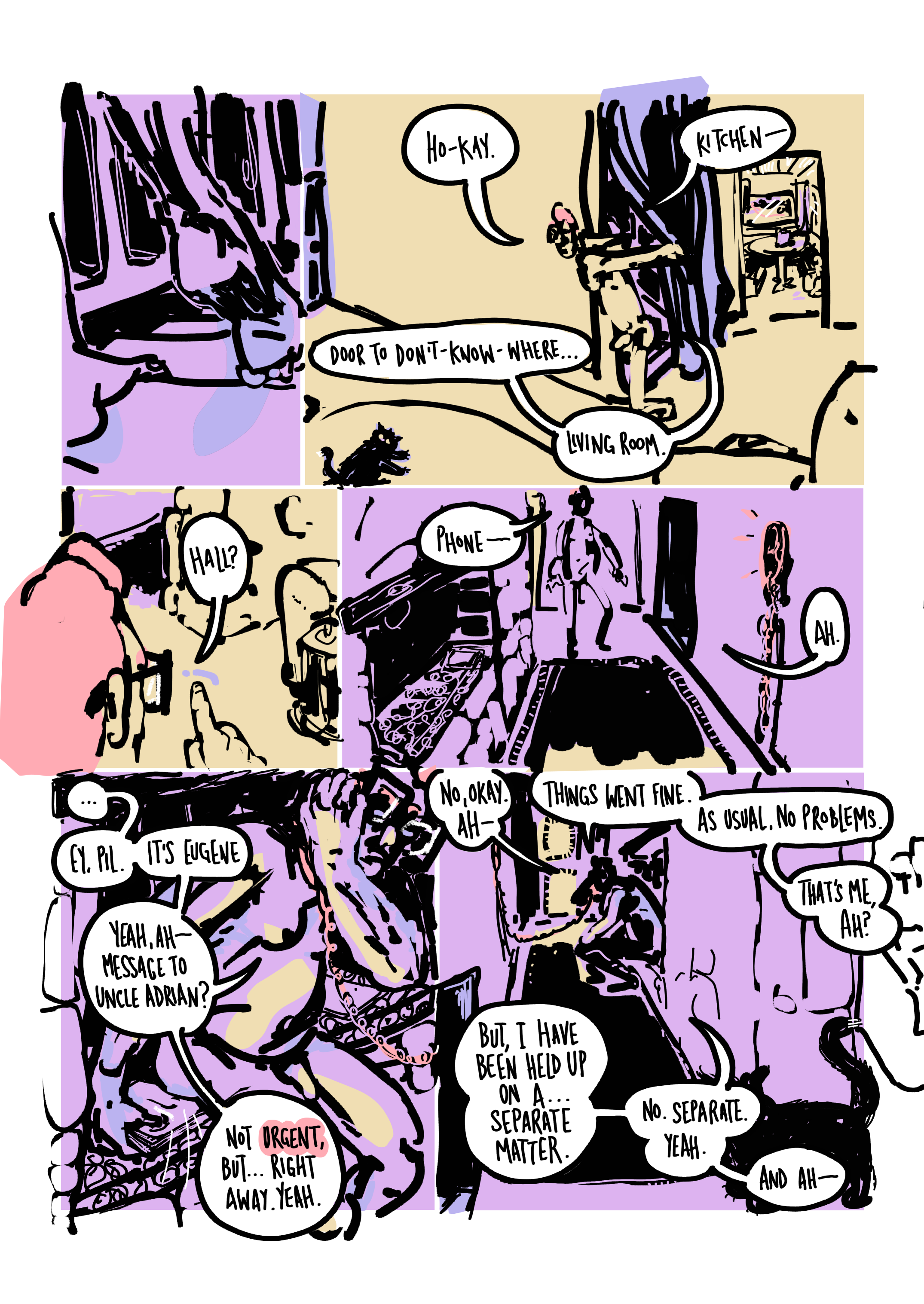 Page 69: eugene looks for the phone. Nice?