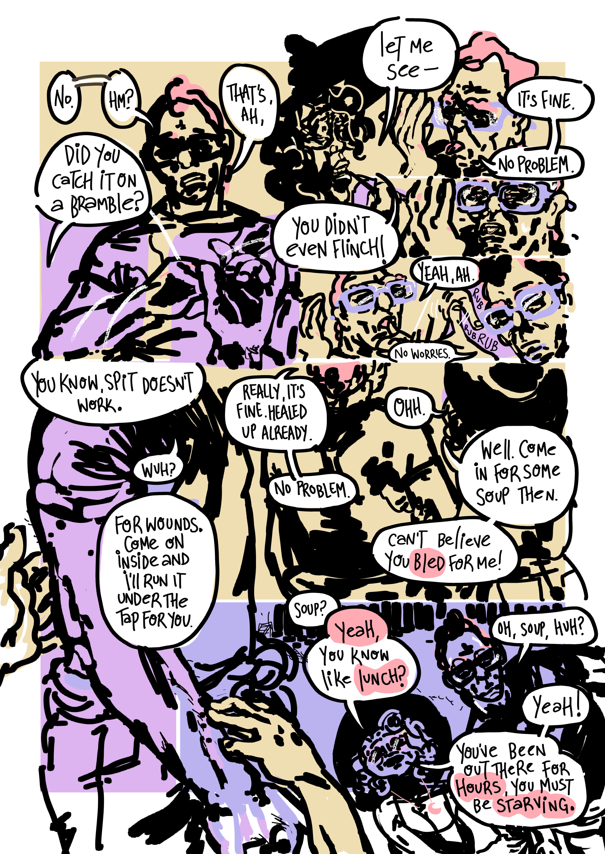 Ani invites Eugene in for soup